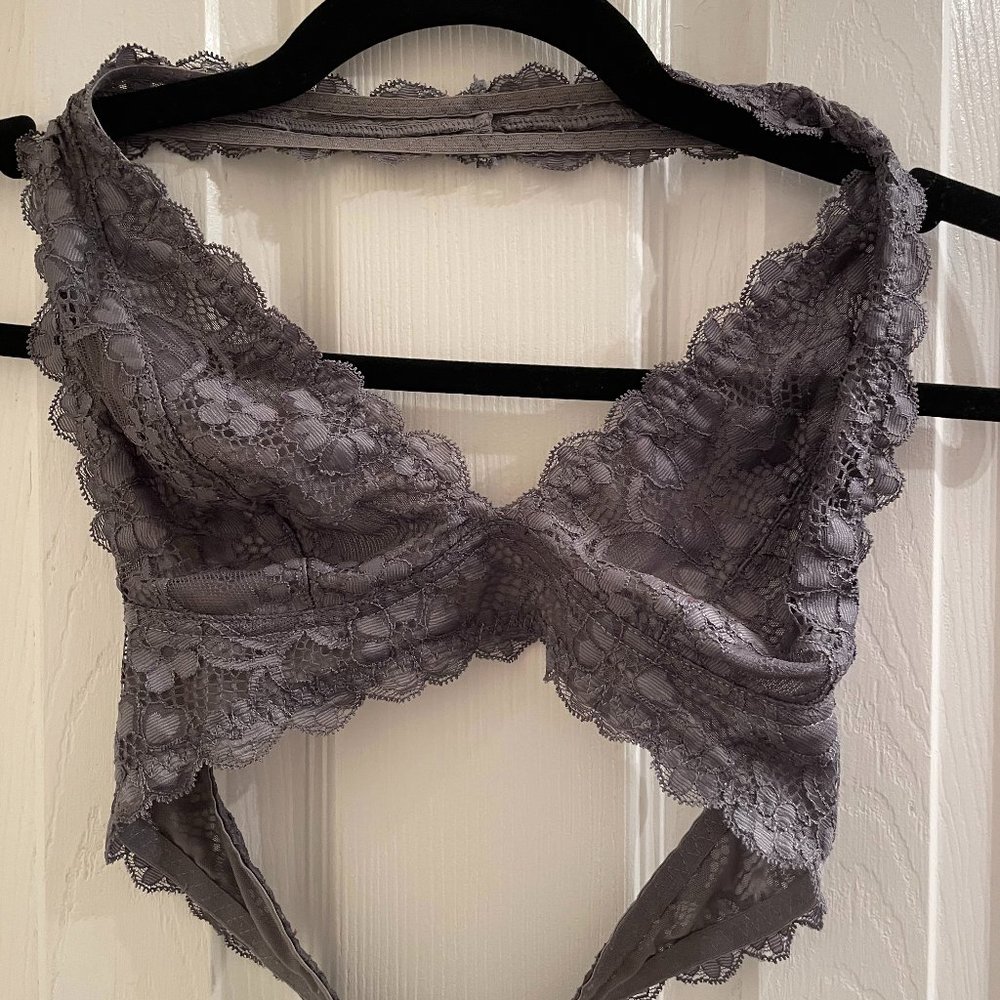 Gray Lace Bralette